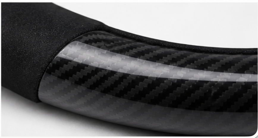 Premium Carbon Fiber Steering Wheel Cover – Anti-Slip, Luxury Grip