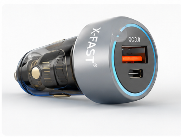 X-FAST 55W Fast Charging Car Charger Kit – USB-C & USB-A Dual Port